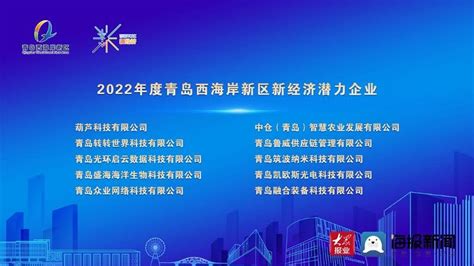 青岛西海岸新区首批新经济潜力企业名单公布 76家企业获表彰-中华新闻