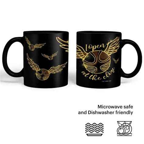 Buy Harry Potter Harry Potter Golden Snitch Ceramic 3D Black Coffee Mug ...
