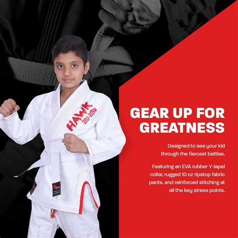 HAWK Jiu Jitsu Hawk Sports Brazilian Jiu Jitsu Gi for Kids, India | Ubuy