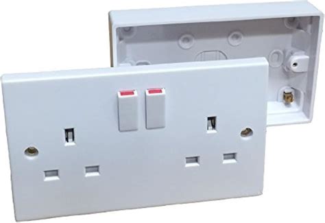 NANDEYIBI Double Wall Socket with Twin 2 Gang Switched Plug India | Ubuy
