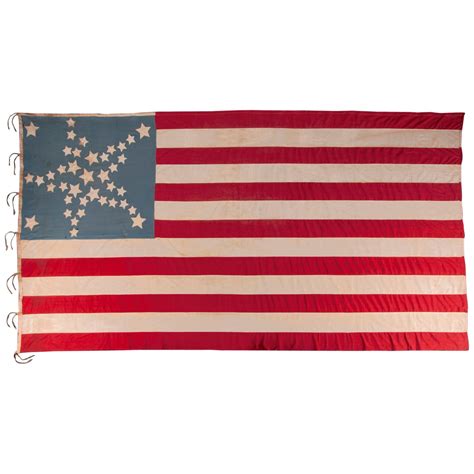 34-Star Civil War American Flag, Antique Great Star Pattern, circa 1861 ...