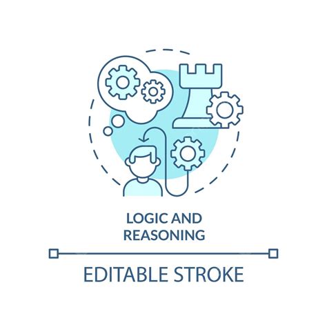 Logic And Reasoning Turquoise Concept Icon Study Art Reasoning Vector ...