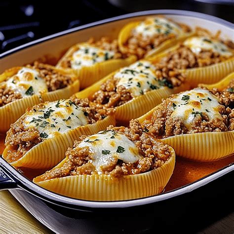 Beef-Stuffed Shells with Creamy Ricotta Filling - Clara quick dinners