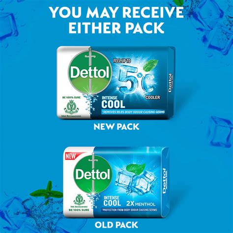 Buy DETTOL INTENSE COOL BATHING SOAP BAR WITH MENTHOL - 125G Online ...