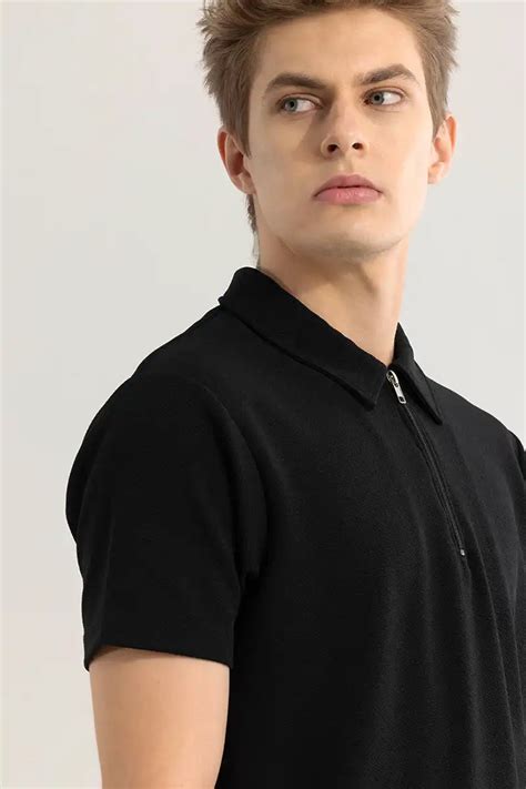 Men’s Half Sleeve Polo T-Shirt with Zip Collar – Tykun