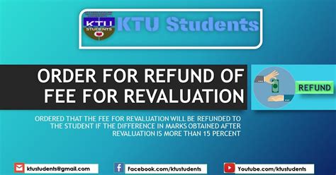 Order for Refund of Fee for Revaluation | KTU Students - Engineering ...