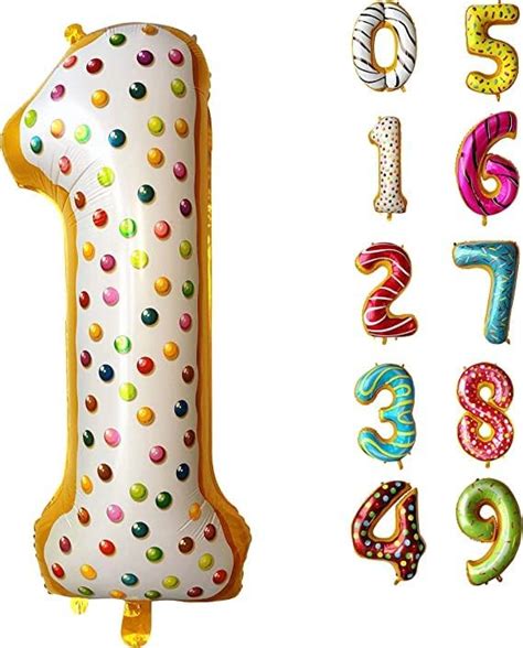 Pop The Party Number 1 Balloon,1St Birthday Party Foil Mylar Number ...
