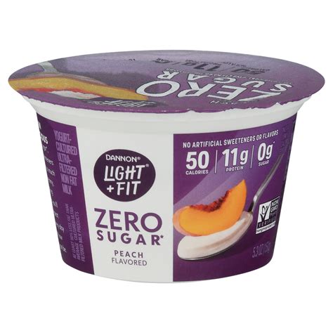 Dannon Light And Fit Yogurt [ Zero Sugar ] : Peach