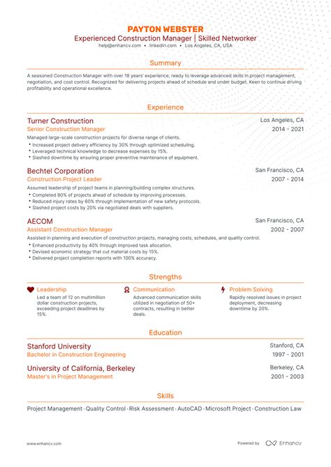 5 Construction Business Owner Resume Examples & Guide for 2024