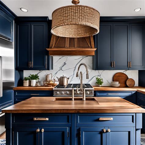 Navy Blue Kitchen Walls With Oak Cabinets at James Givan blog