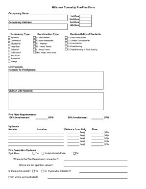 Millcreek Township Pre-Plan Form - Fill and Sign Printable Template Online