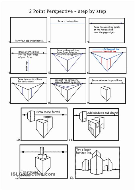 Image result for One Point Perspective Drawing Worksheet