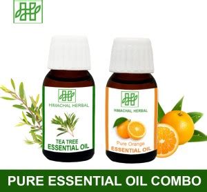 Himachal Herbal Tea Tree & Orange Essential Oil For Skin Care and Hair ...