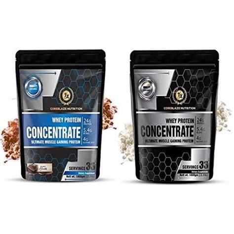 COREBLAZE NUTRITION® Combo of Whey Protein Concentrate (Flavoured ...