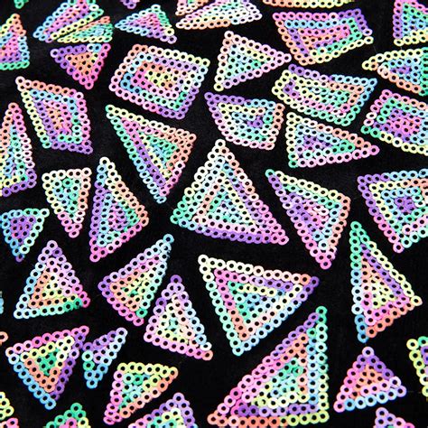 Colorful Irregular Pattern Sequin Fabric DIY Material - OneYard