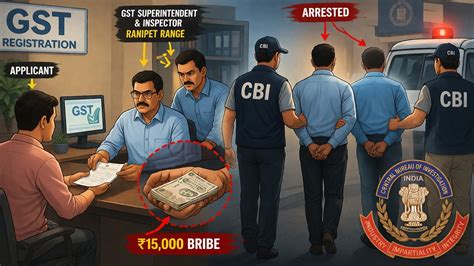 Two GST Officials held Red-Handed While Accepting Bribe to approve GST ...