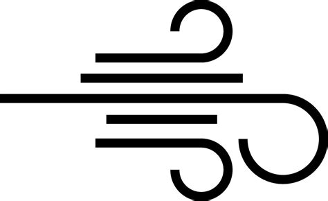 Wind icon, symbol, sign. Weather windy in line style 25770653 Vector ...