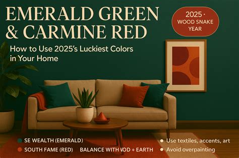 Emerald Green & Carmine Red: How to Use 2025's Luckiest Colors in Your