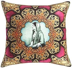 Aapno Rajasthan Queen of Rajastani Digital Print Polyvelvet Cushion ...