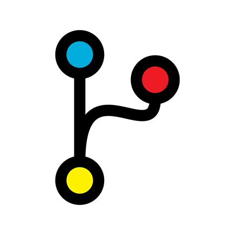Git branch icon line isolated on white background. Black flat thin icon on modern outline style ...