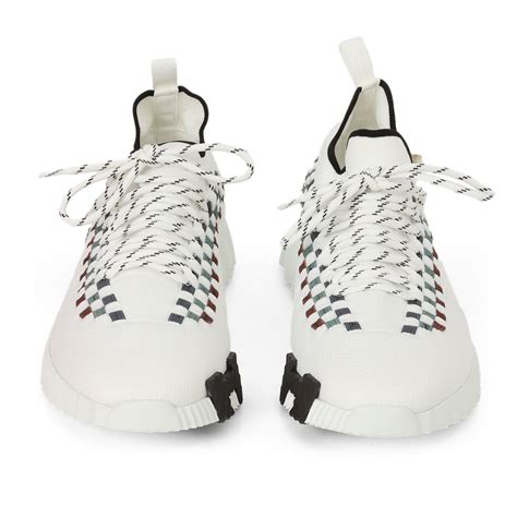 White Knit Fabric Flex Sneakers - 41.5 – Confidential Couture