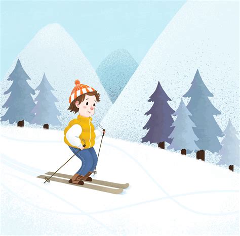 滑雪图片素材-儿童滑雪创意图片-jpg格式-未来素材下载