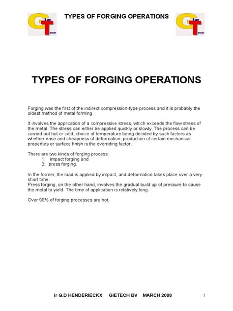 Image result for Types of Forging Operations