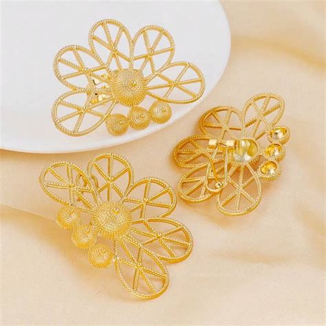 24k Vacation Middle Eastern Fashion Dubai Gold-Plated Jewelry Earring ...