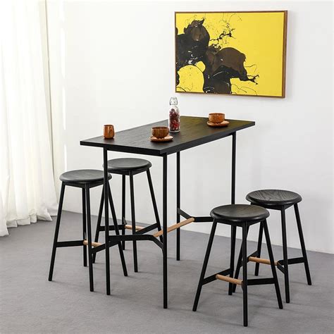 NELLIE Counter Stool - Black & Natural - Bunnings Australia