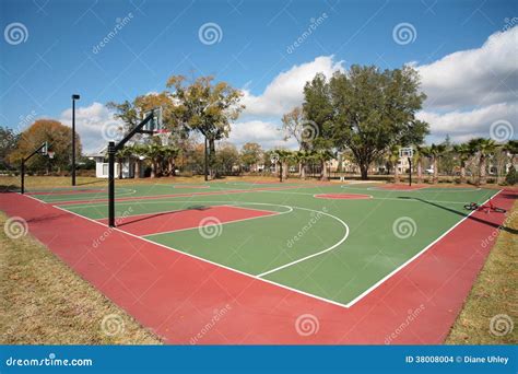 Outdoor Basketball Courts stock photo. Image of paint - 38008004