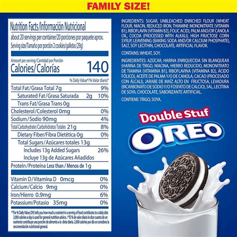 OREO Double Stuf Chocolate Sandwich Cookies Family Size - 3 Count Pack ...