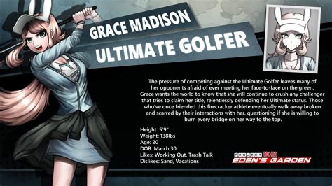 GRACE MADISON | Garden of eden, Danganronpa, Character bio