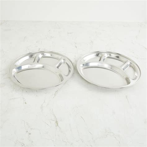Buy Corsica Aristo Set of 2 Stainless Steel Compartment Trays - 32cm ...