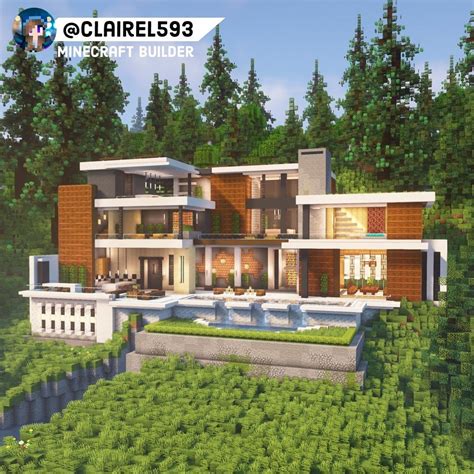 Image result for Minecraft Modern Mansion Tutorial Easy