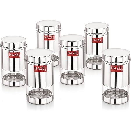 HAZEL Stainless Steel See Through Transparent Slim Container | Air ...