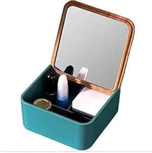 HOME CUBE Portable Cosmetic Organizer 3 Compartment Storage Box with ...
