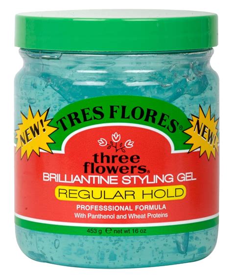 Amazon.com : Three Flowers Brilliantine Styling Gel, Regular Hold, 16 ...