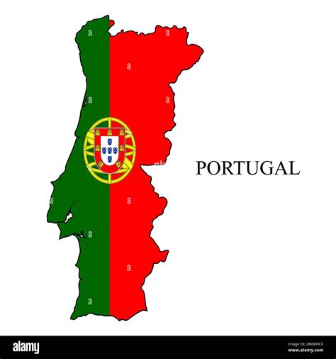 Portugal map vector illustration. Global economy. Famous country. Southern Europe. Europe Stock ...