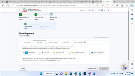 Tax payment through Debit Card User Manual | Income Tax Department