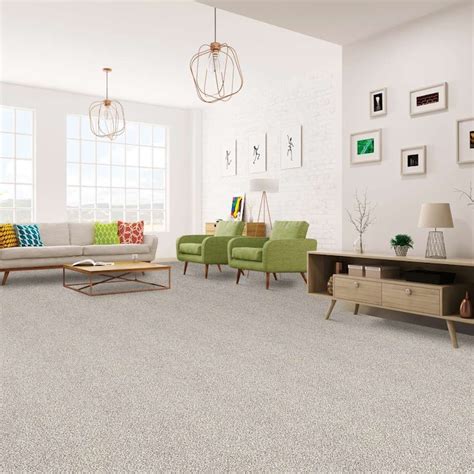Shop STAINMASTER Off-White Stainmaster Textured Indoor Carpet Samples ...