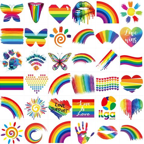 Buy XIYOKA 80 PCS Pride Tattoos, Gay Pride tattoos, LGBT Rainbow ...