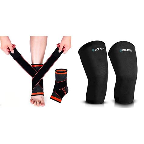 Buy Boldfit Neoprene Premium Ankle Support Compression Brace(Ankle ...