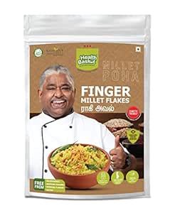 HEALTH BASKET RAGI/FINGER MILLET FLAKES-200 GMS (MILLET POHA) : Amazon ...