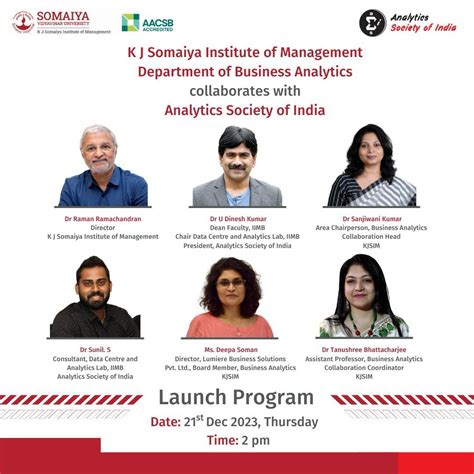 KJSIM collaborates with Analytics Society of India | Somaiya Vidyavihar ...
