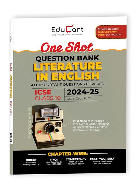 Educart ICSE Class 10 English Literature One Shot Question Bank 2025 ...