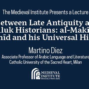 Lecture: Martino Diez (Catholic U of Sacred Heart), "Between Late ...