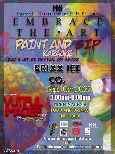 Embrace The Art Paint and Sip Karaoke at Brixx Ice Company, Dayton on 10th September, 2022