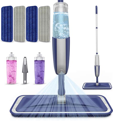 Wet Dust Mops for Floor Cleaning - MEXERRIS Microfiber Spray Mops 4X ...
