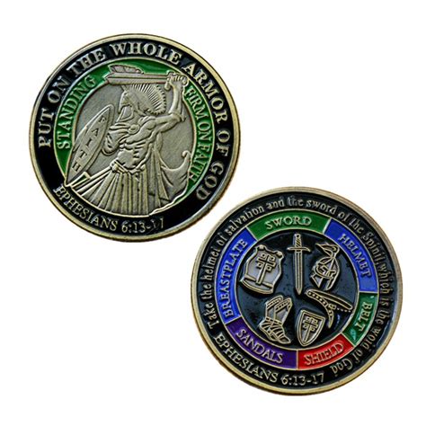 Buy Put On The Whole Armor of God EPHE 6:13-17 Enamel 3D Challenge Coin ...