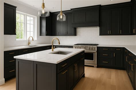 Caviar Kitchen Cabinets | Sherwin-Williams SW 6990 Cabinet Color Spotl ...